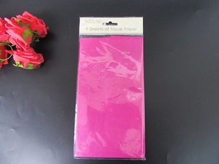 9Sheets Fuschia Gift Wrapping Floral Wrap Tissue Paper 50x68cm